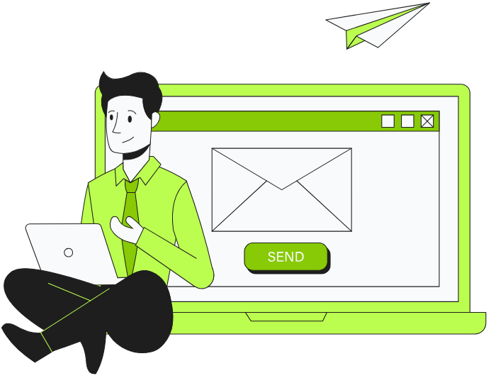 A person sending email